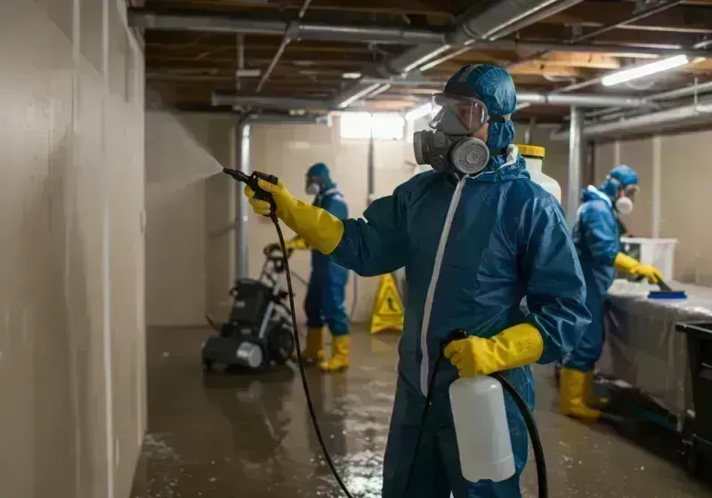 Basement Sanitization and Antimicrobial Treatment process in Licking, MO