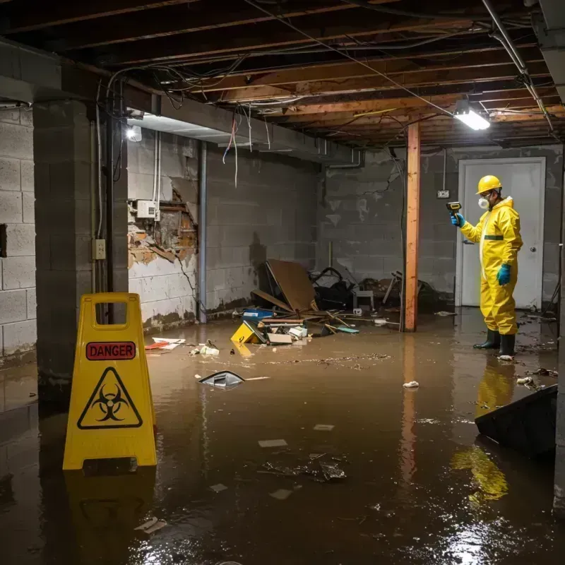 Flooded Basement Electrical Hazard in Licking, MO Property